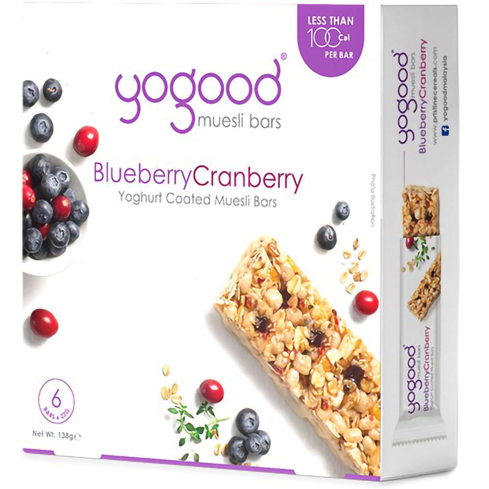 Yogood Blueberry Cranberry Yoghurt Coated Muesli Bars 