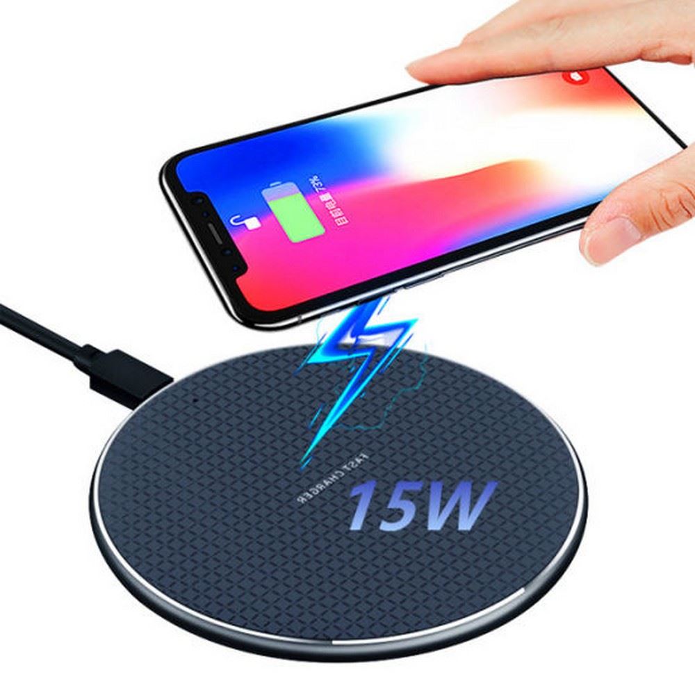 Qi Wireless Charger 10W 15W Fast Charging Touch Pad LED 