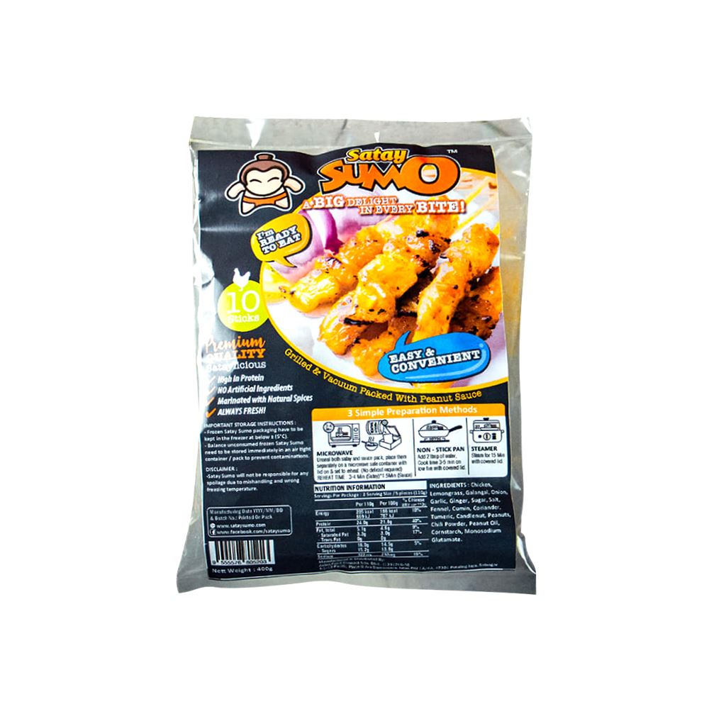Frozen Chicken Satay- 400 Gram (Ready-To-Eat) 