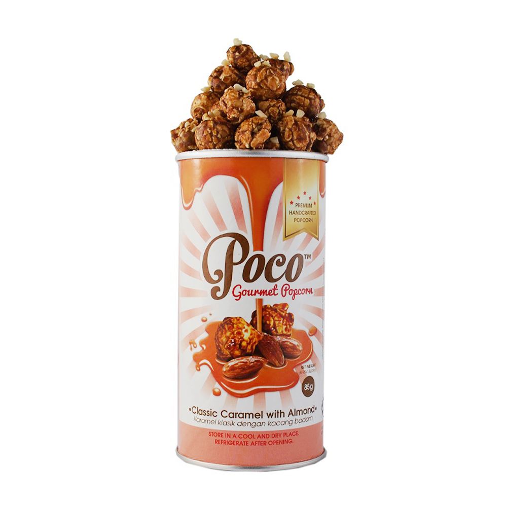 Poco Gourmet Popcorn Classic Caramel with Almond 85 grams 