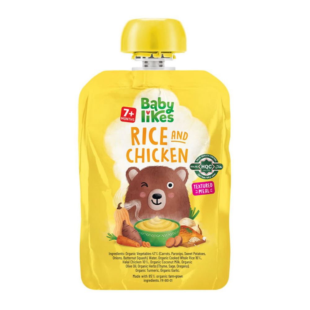 Baby Likes Rice and Chicken - Halal Organic Baby Food for Babies 7+ months