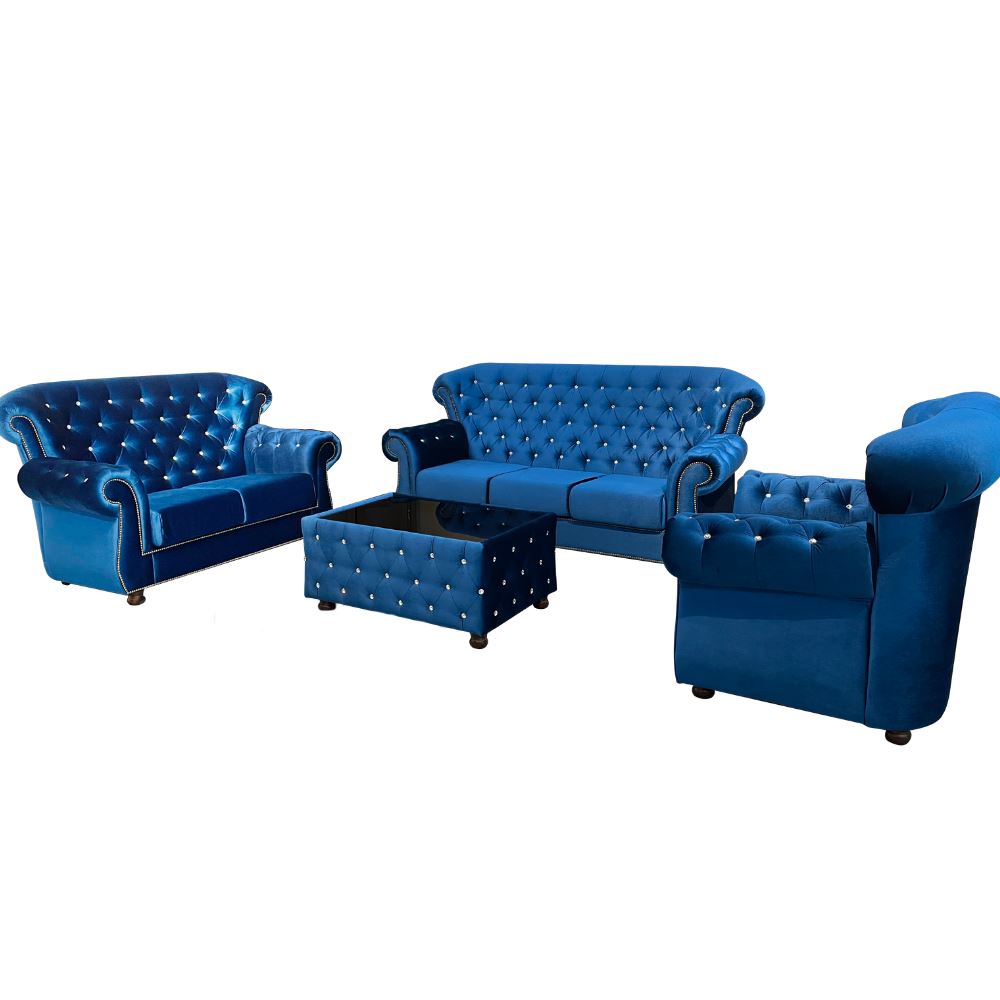 Chesterfield sofa 1+2+3+ coffee table