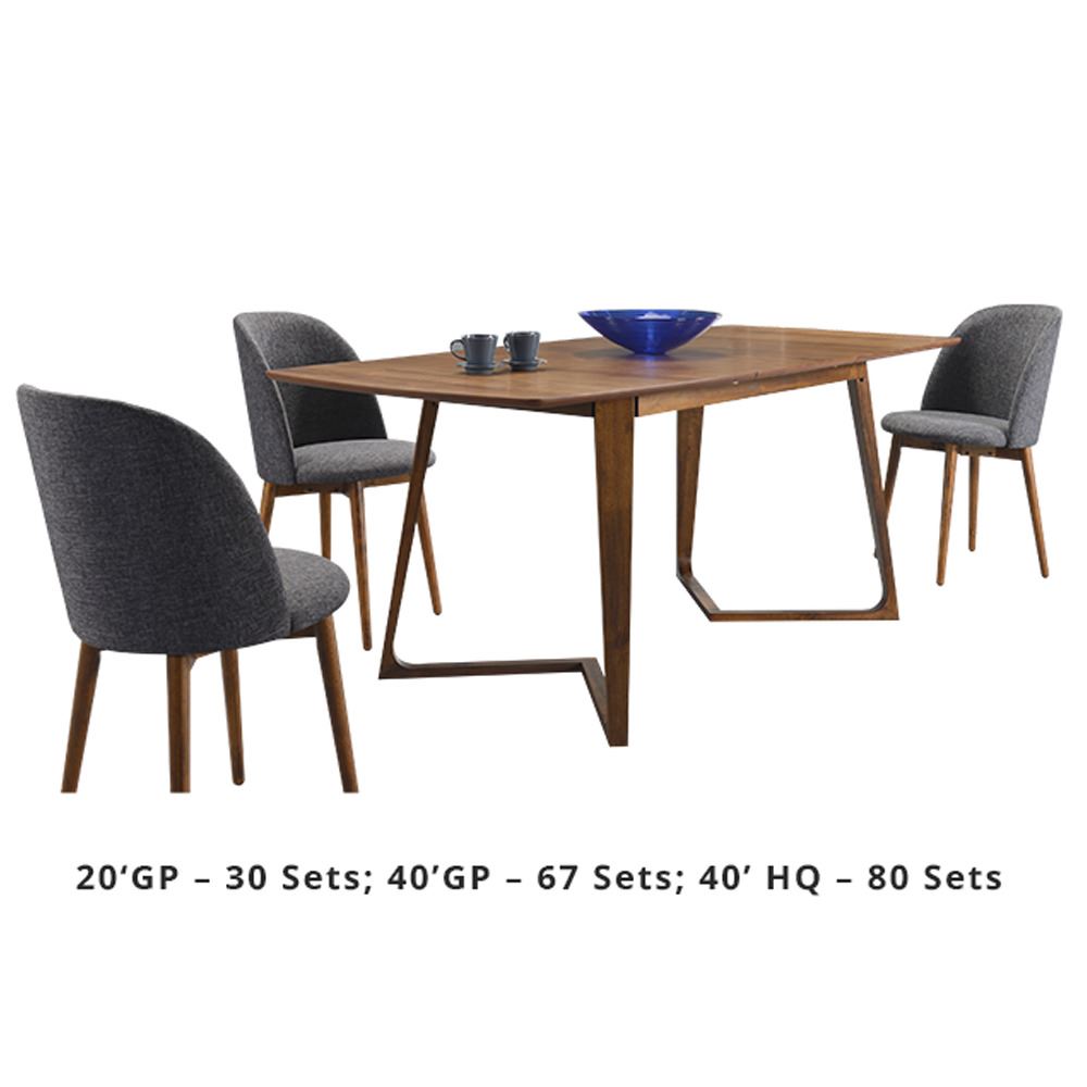  Alissa Wooden Dining Furniture Set With Extendable Table
