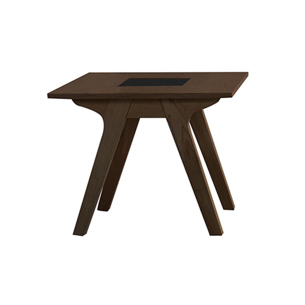Alma Wooden End Table - Walnut Color