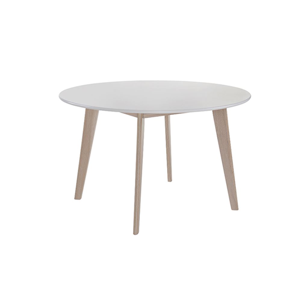 Copenhagen Wooden Round Table - White Color