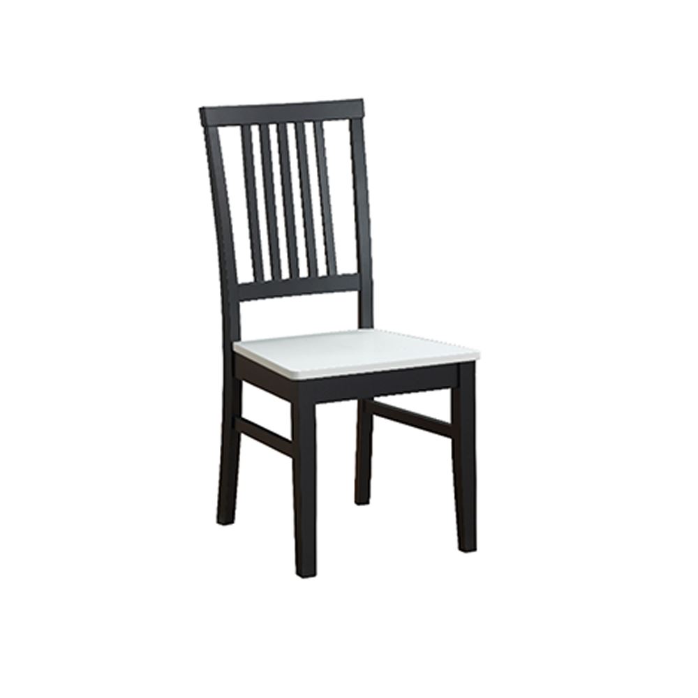Emily Wooden Dining Chair - Black White Color