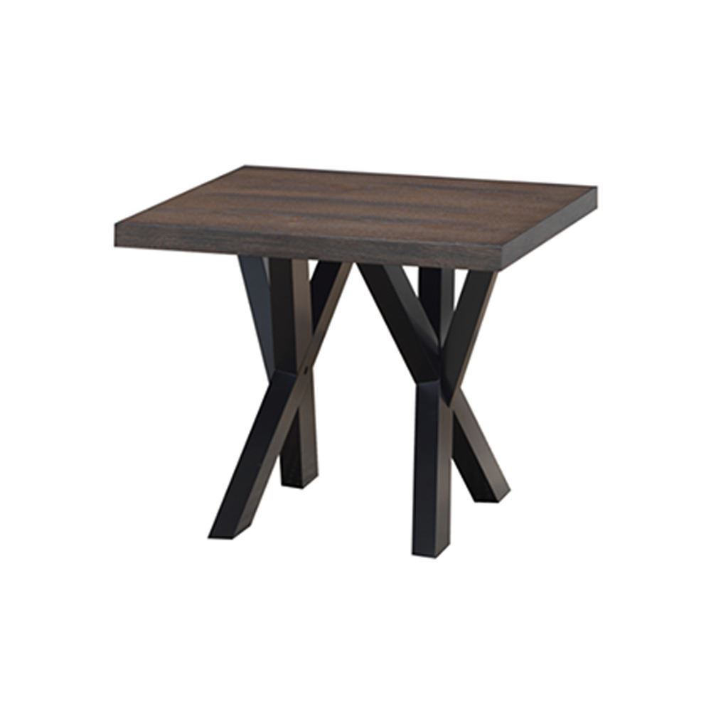 Hamburg Wooden End Table - Walnut Black Color