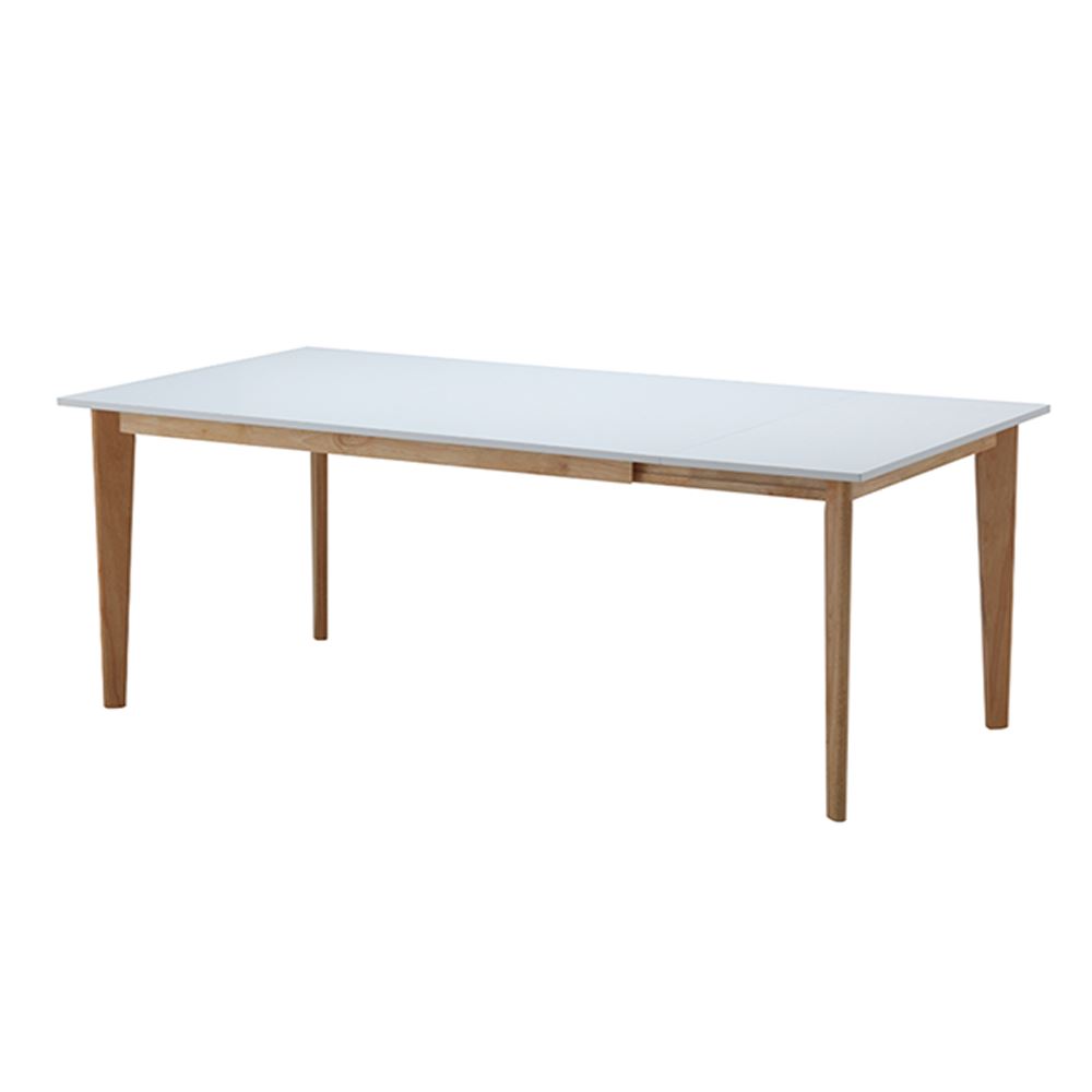 Helena Wooden Side Extendable Table - White Color