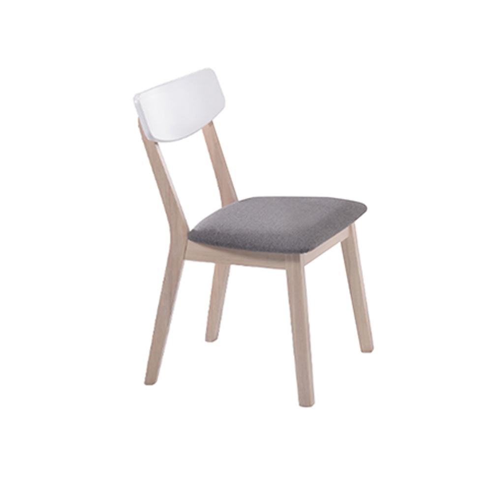 Morocco Wooden Cushion Seat Chair - Walnut White Color