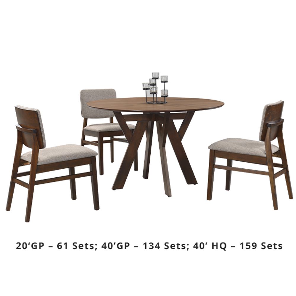 Riley Wooden Dining Furniture Set - China Walnut Color