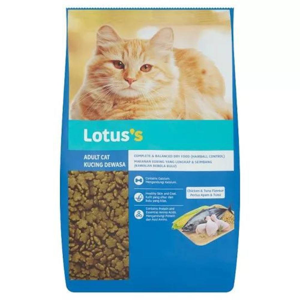 Lotuss Adult Cat Food Chicken & Tuna Flavour 1.3kg