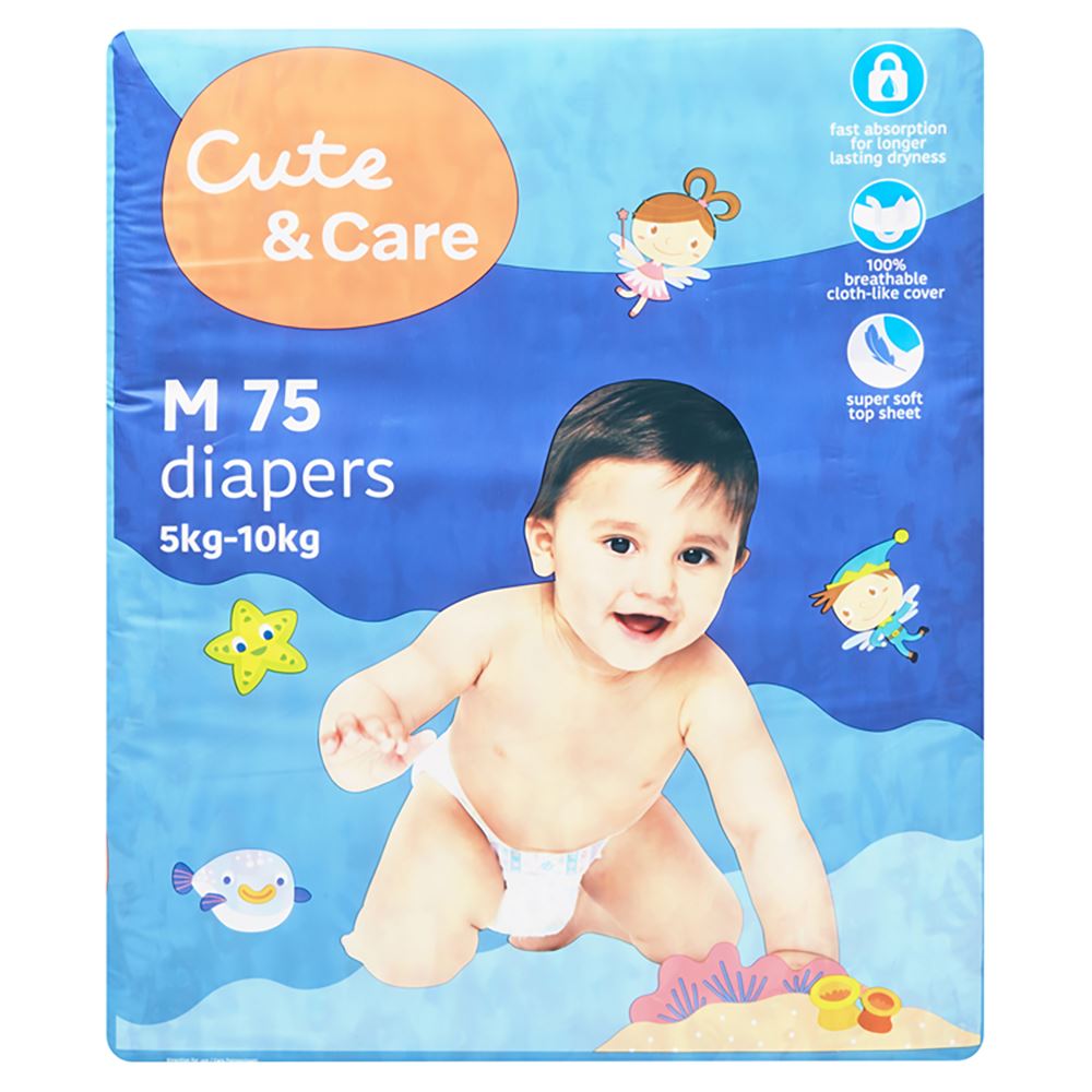 Cute & Care Baby Tape Diaper M 75