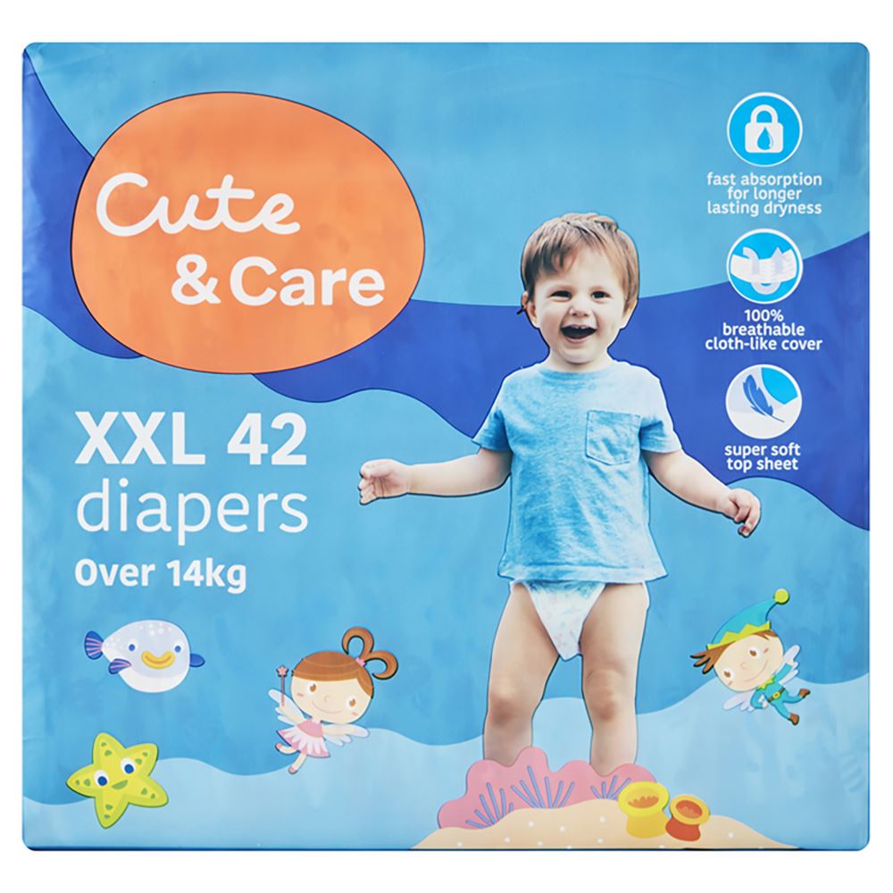 Cute & Care Baby Tape Diaper XXL 42