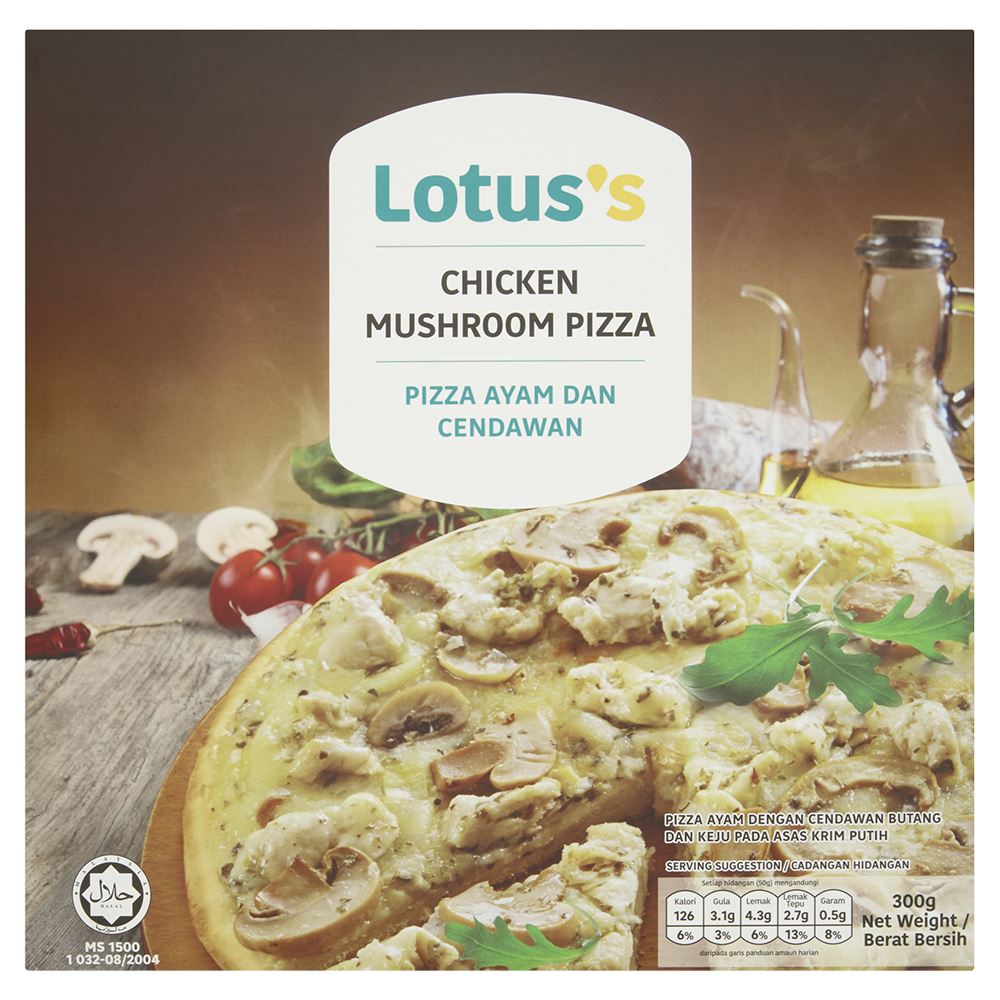Lotuss Chicken & Mushroom Pizza 300g