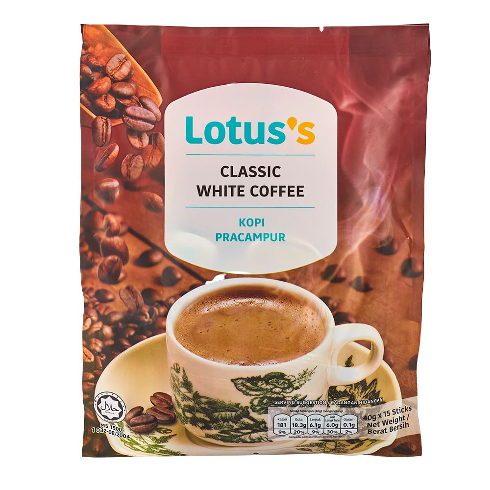 Lotuss Classic White Coffee 15's x 40g