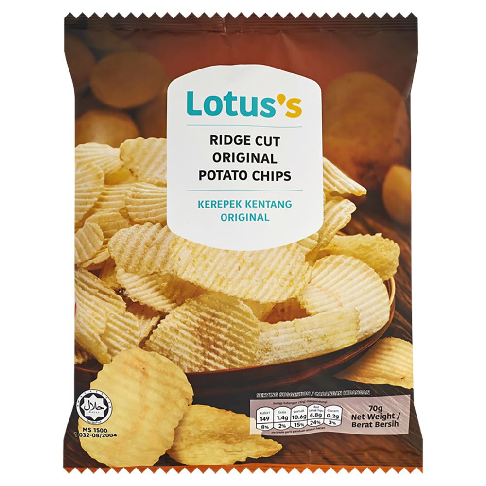 Lotuss Ridge Cut Original Flavoured Potato Chips 70g