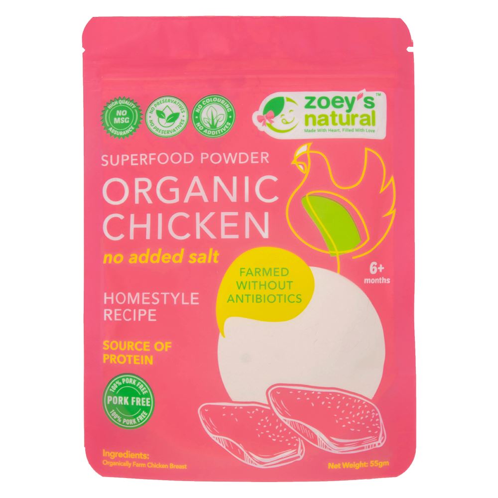 Zoey’s Natural Organic Chicken Powder (No Added Salt) - 55g
