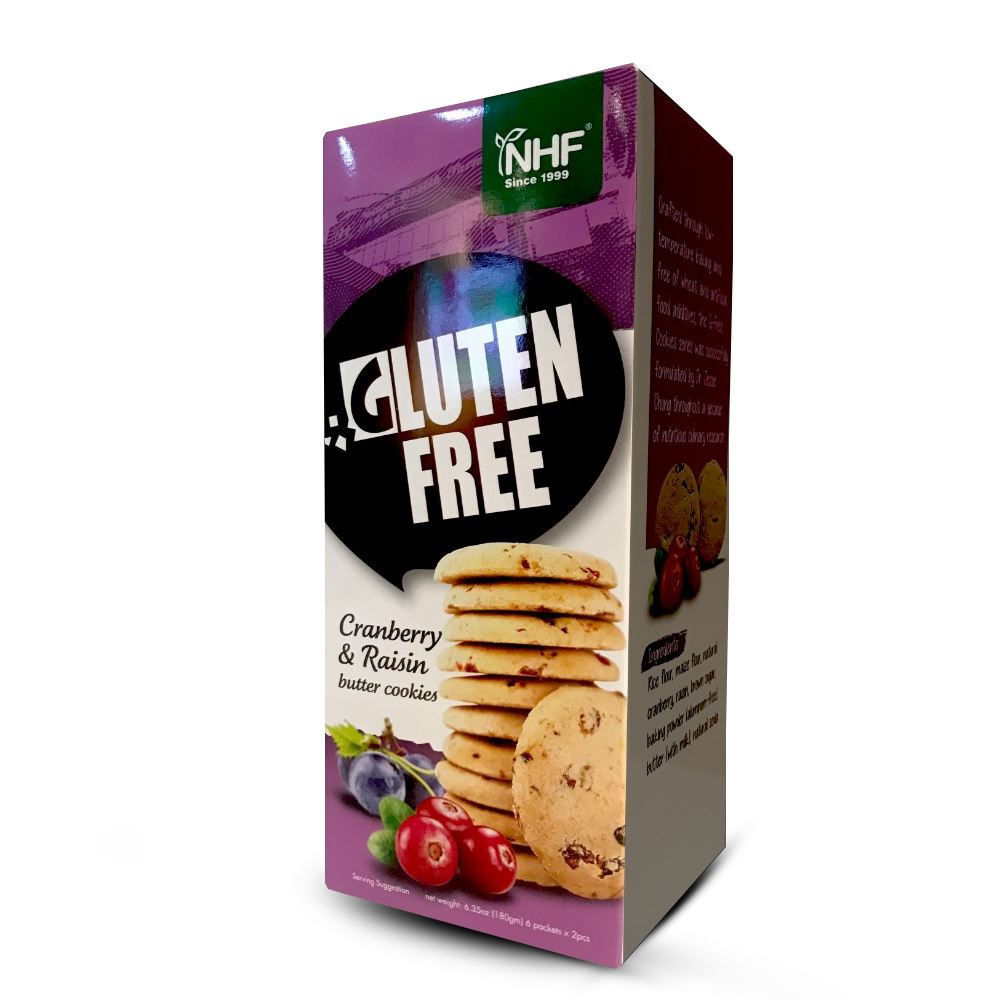 NHF Gluten Free Cranberry & Raisin Butter Cookies