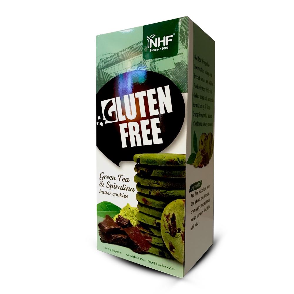 NHF Gluten Free Green Tea & Spirulina Butter Cookies