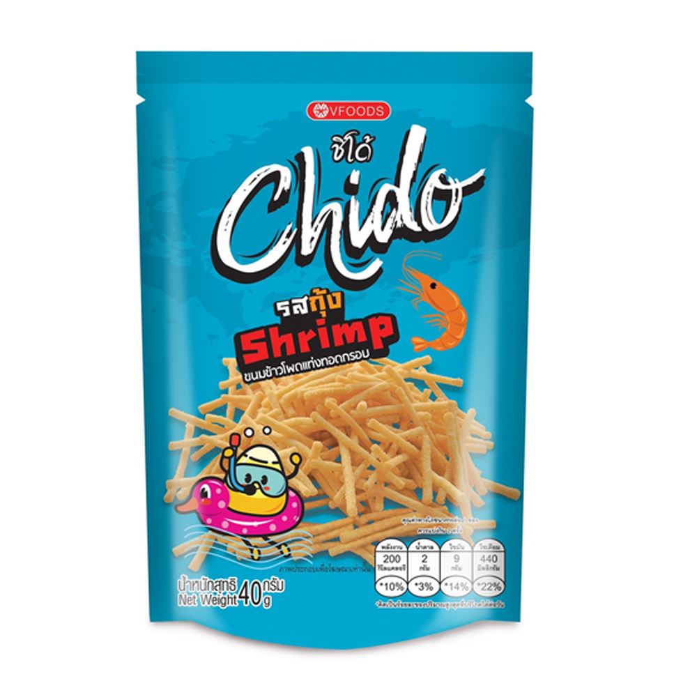 Chido Corn Snack Garlic Shrimp Flavor - 40g