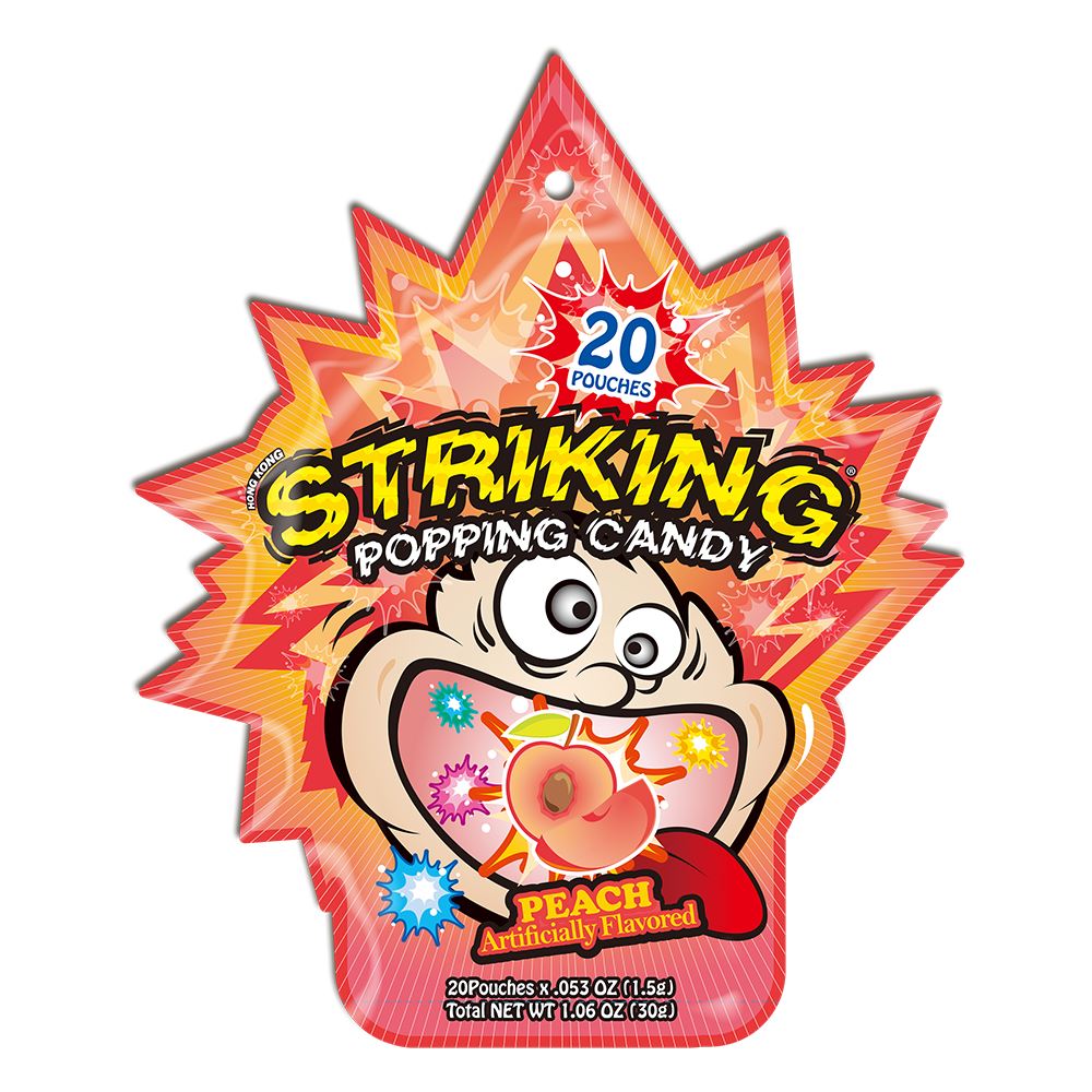 Striking Popping Candy Peach Flavor - 30g