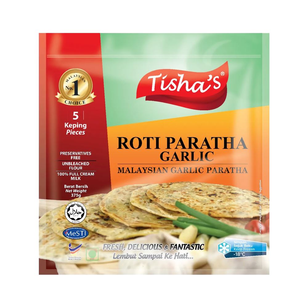 Tisha’s Garlic Paratha 5 pieces - 375g