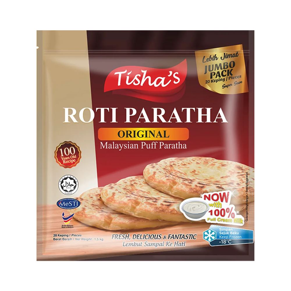 Tisha’s Original Paratha Jumbo Pack 20 pieces - 1.5kg