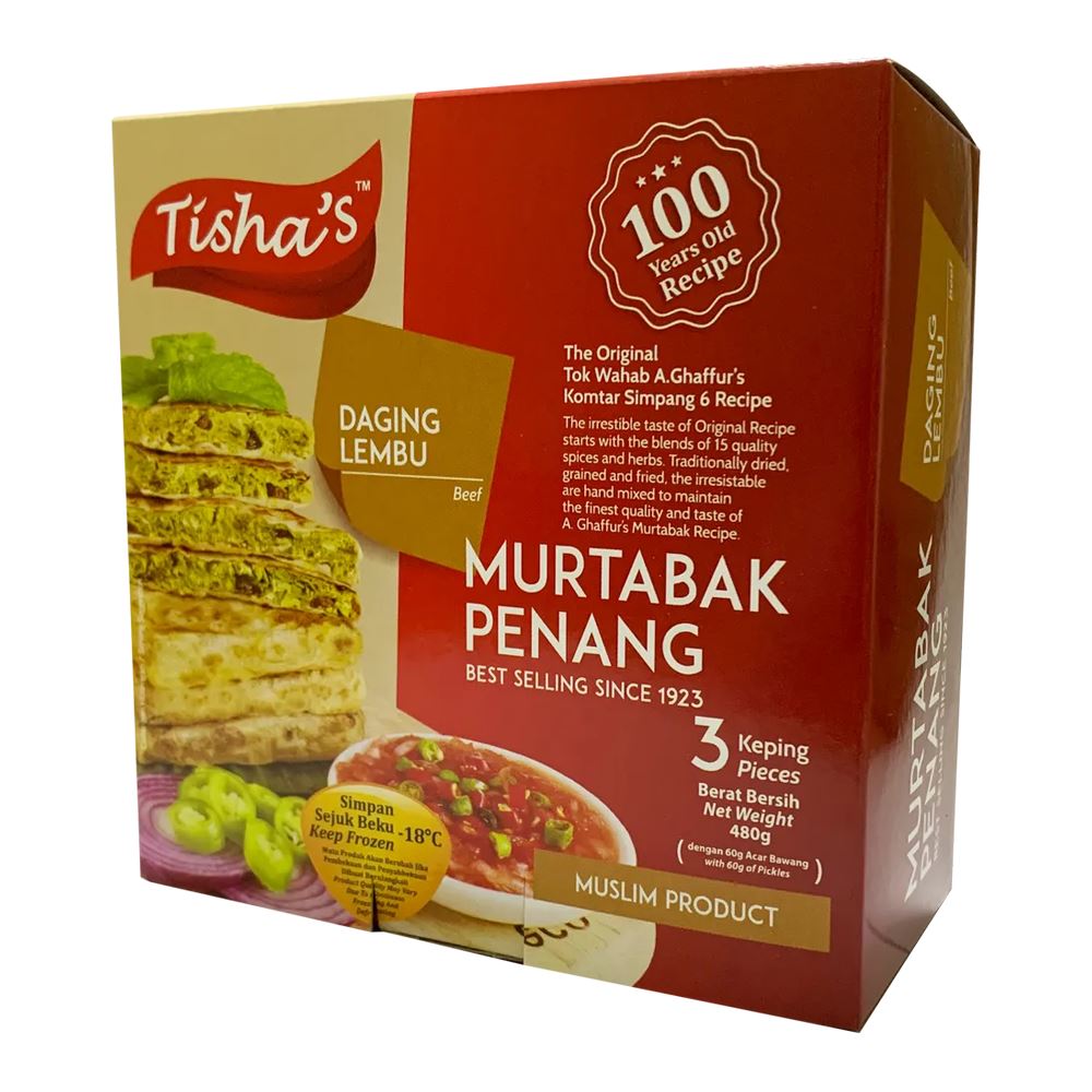 Tisha’s Penang Style Beef Murtabak 3 pieces - 480g