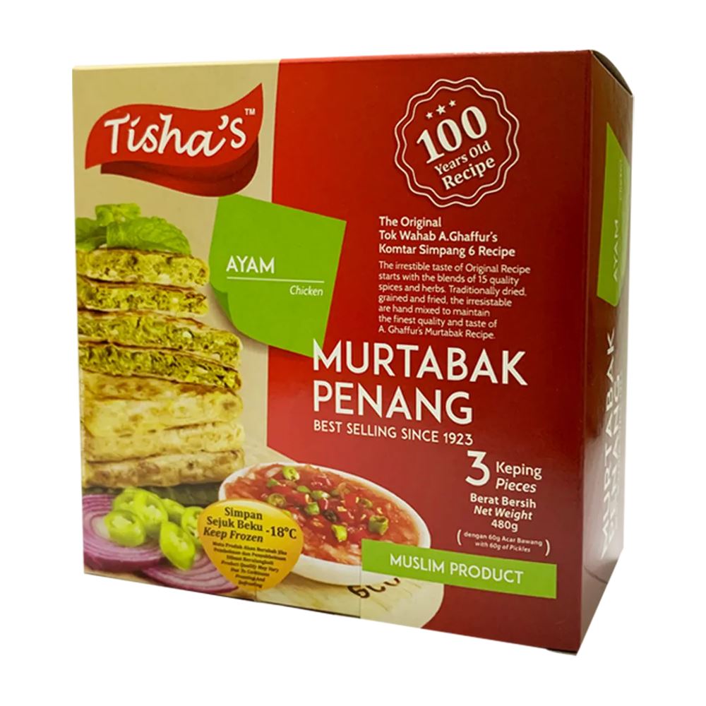 Tisha’s Penang Style Chicken Murtabak 3 pieces - 480g
