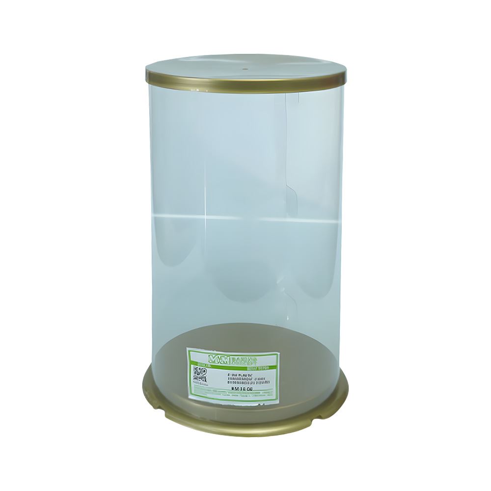 4" Round Transparent Plastic Cake Box (Extra High) - 20gm