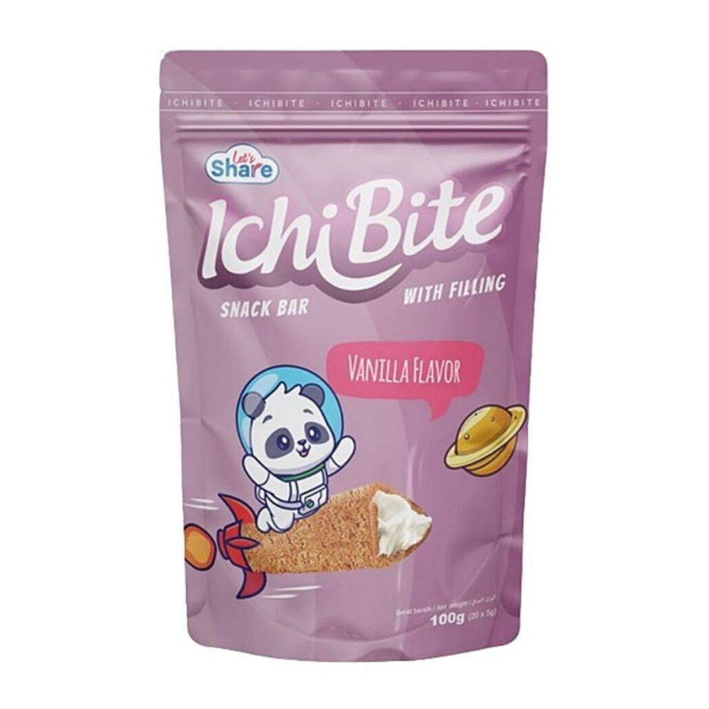 Let’s Share IchiBite Snack Bar With Vanilla Filling (Pouch) - 100g