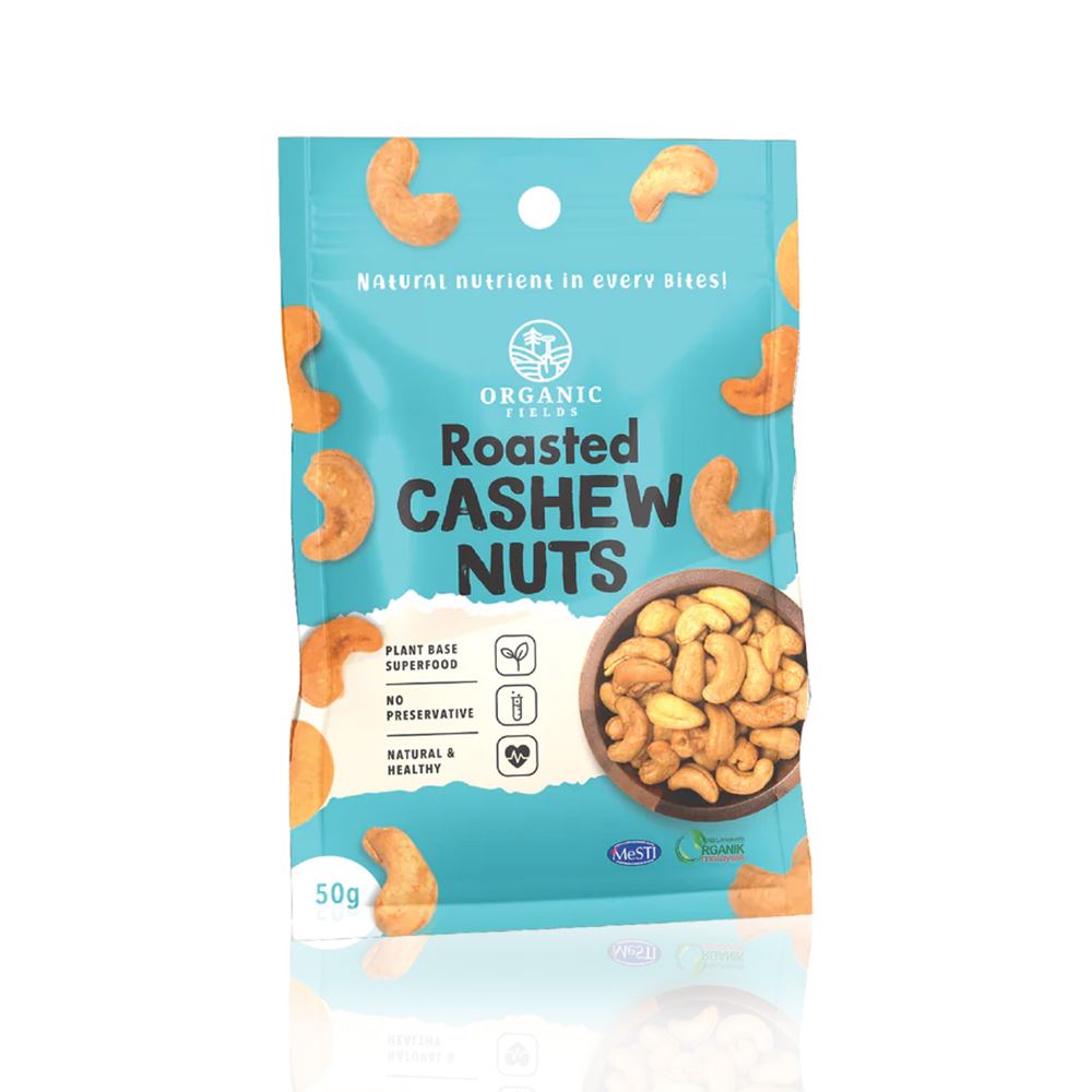 Organic Fields Roasted Cashew Nuts - 50g