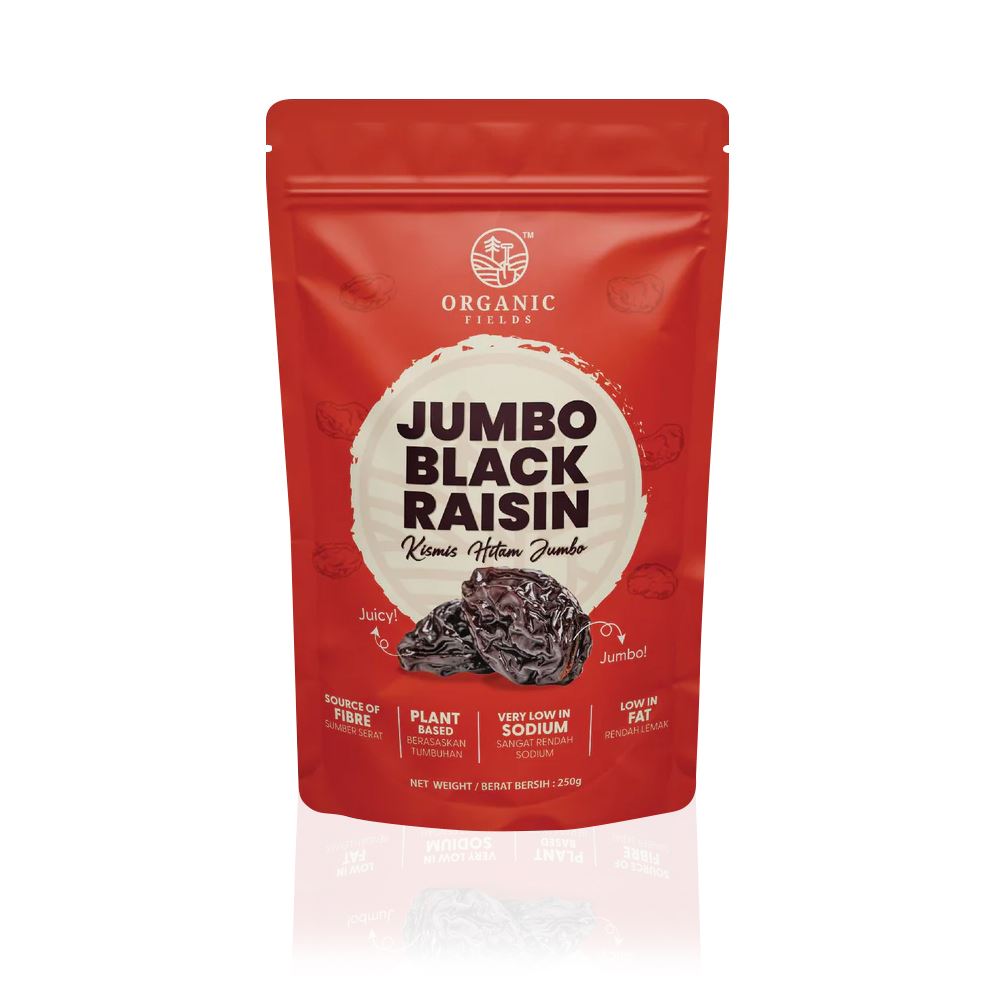 Organic Fields USA California Jumbo Black Raisin - 250g