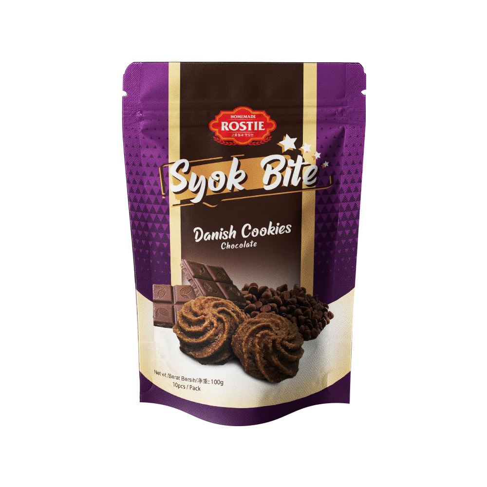 Rostie Syok Bite Danish Cookies - Chocolate - 100g