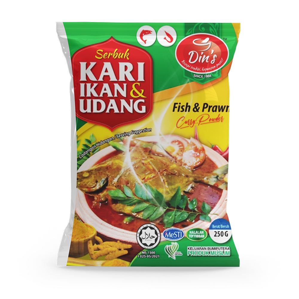 Din's Fish & Prawn Curry Powder 250g