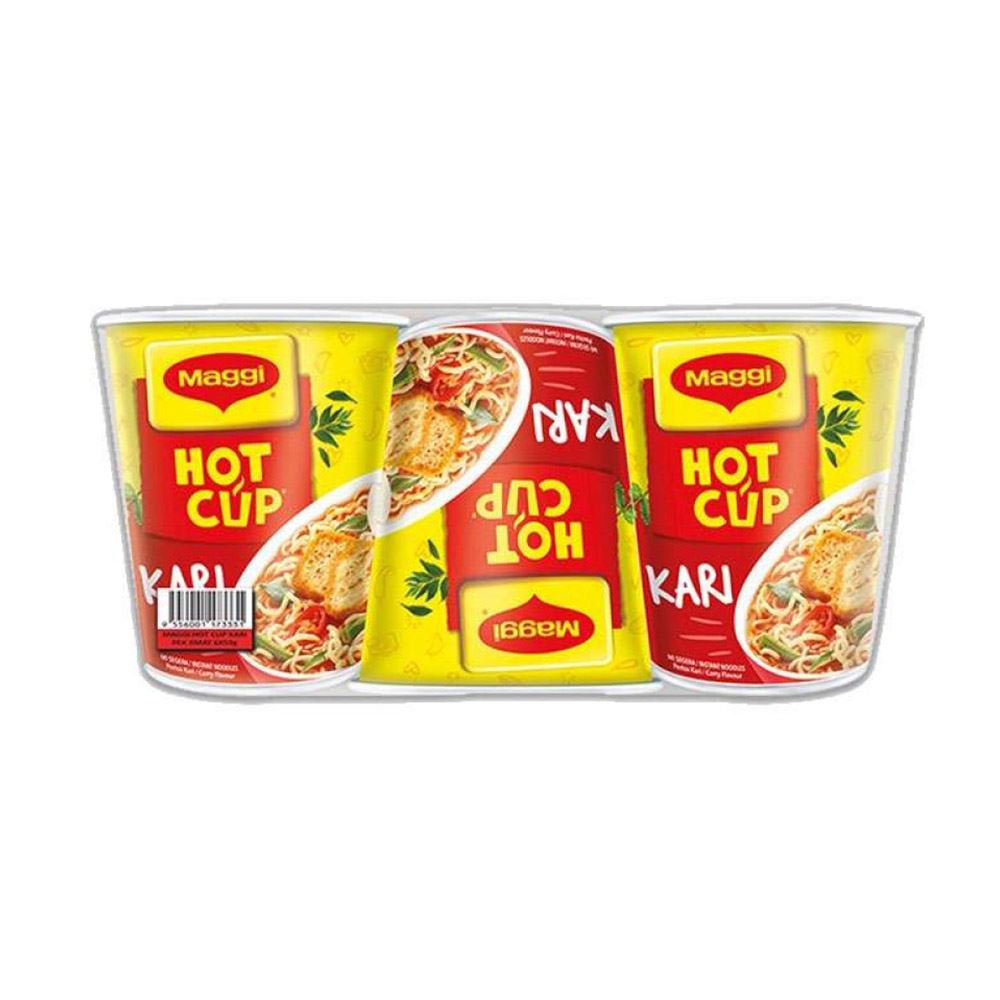 Maggi Hot Cup Curry - 9 (6 X 58g)