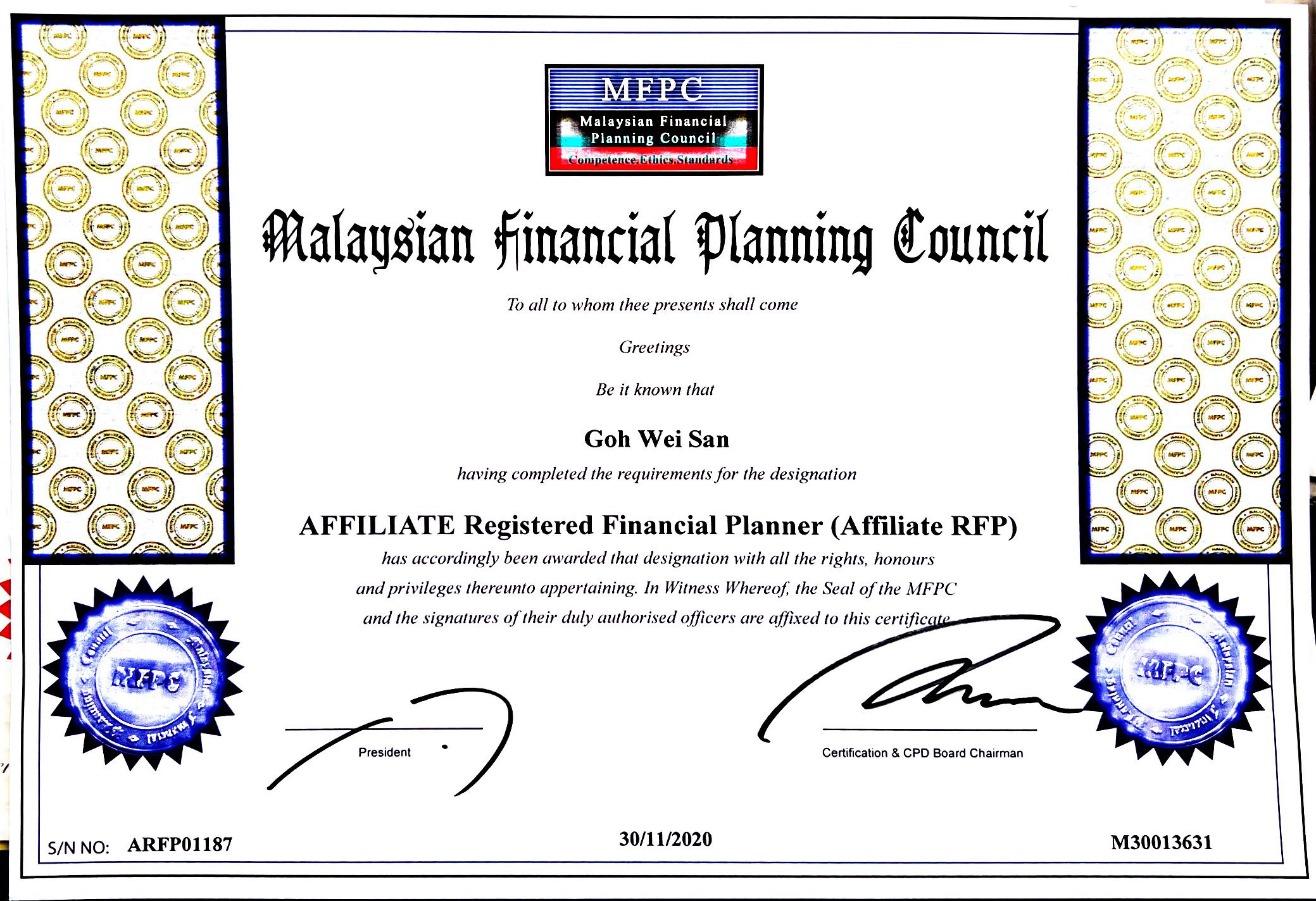 AFFILIATE Registered Financial Planner (Affiliate RFP)