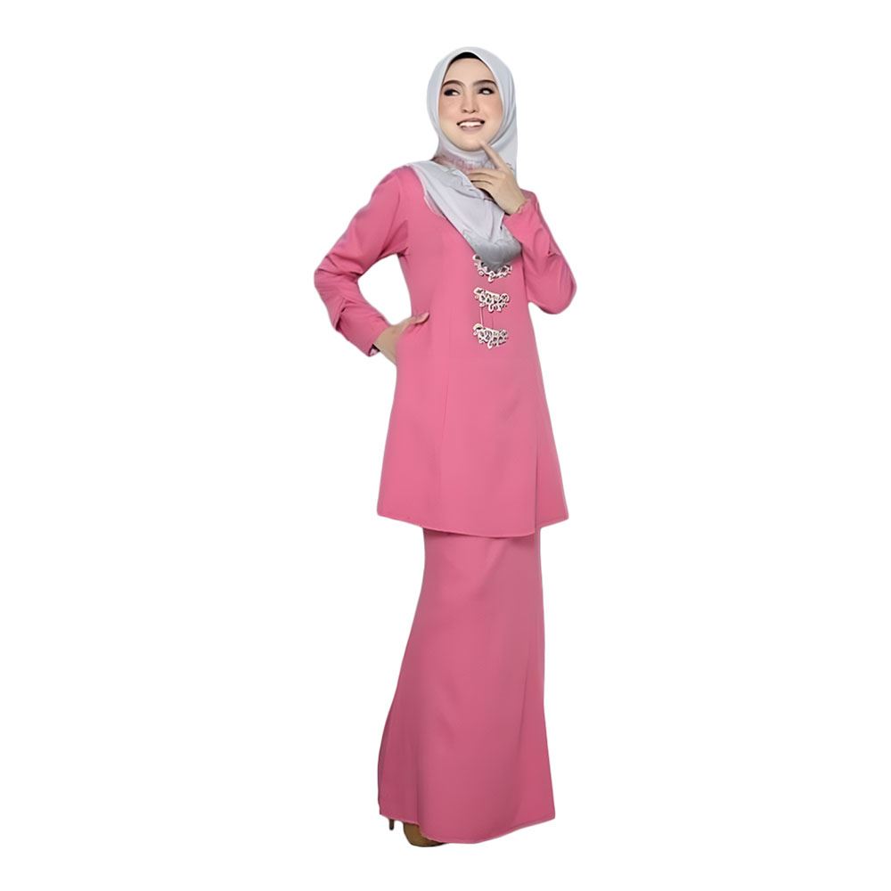 Baju Kurung Moden Adira 2.0 Dusty Pink