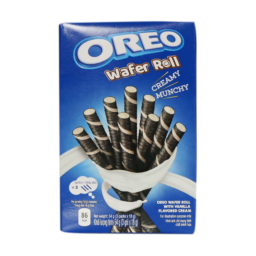 Oreo Wafer Roll with Vanilla Flavoured Cream - 54g