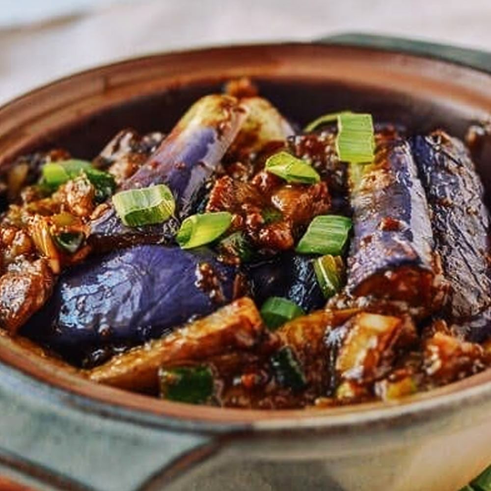 Claypot Salted Fish with Eggplant