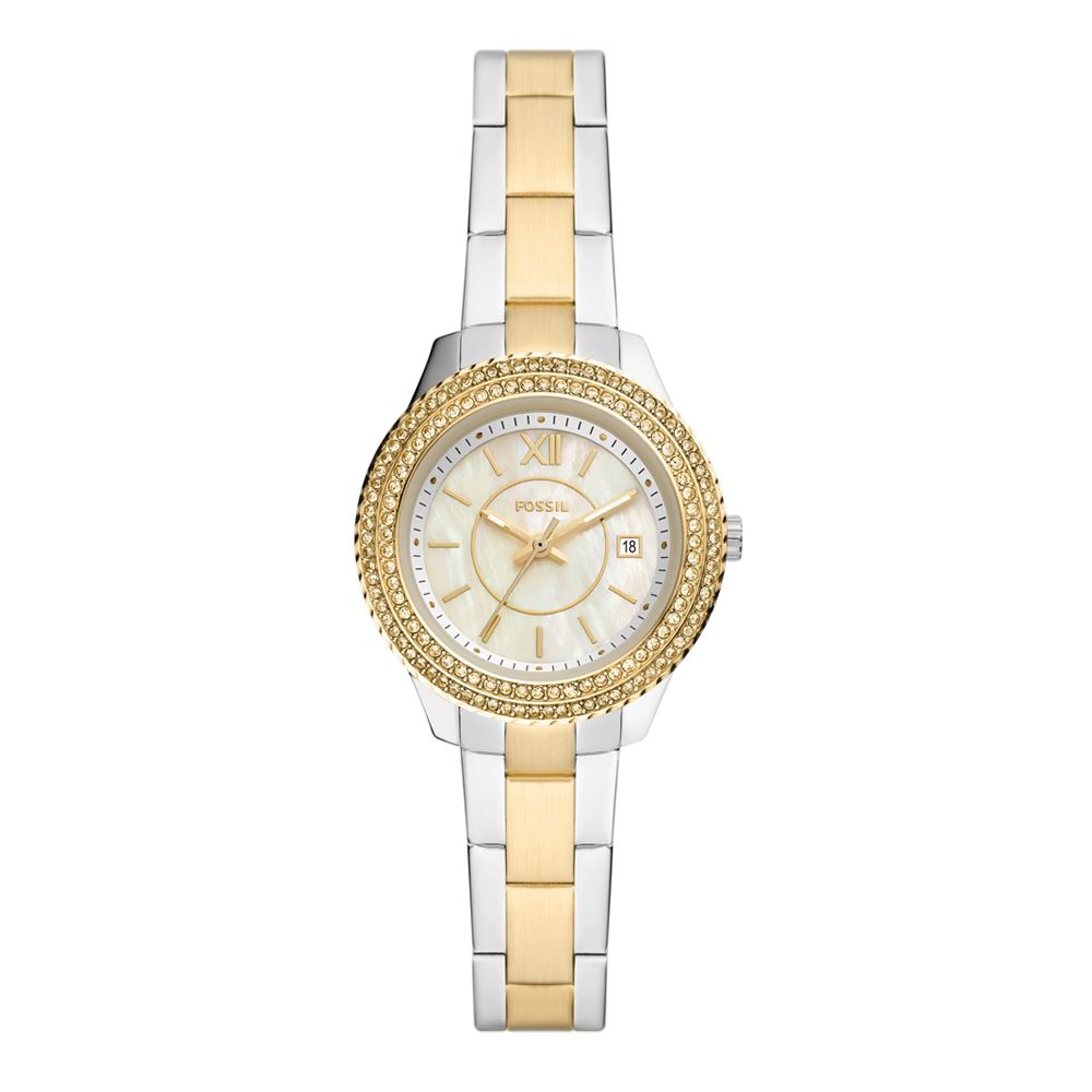 Fossil ES5138 Stella Three-Hand Date Two-Tone Stainless-Steel Watch