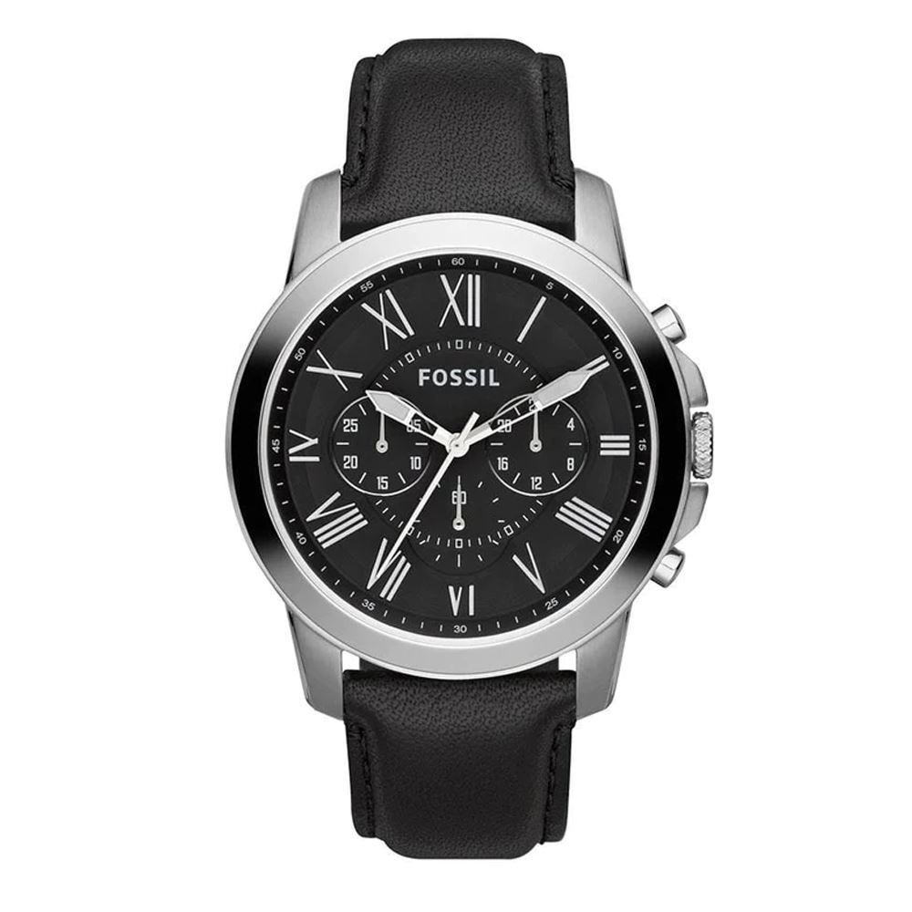 Fossil FS4812IE Grant Chronograph Black Leather