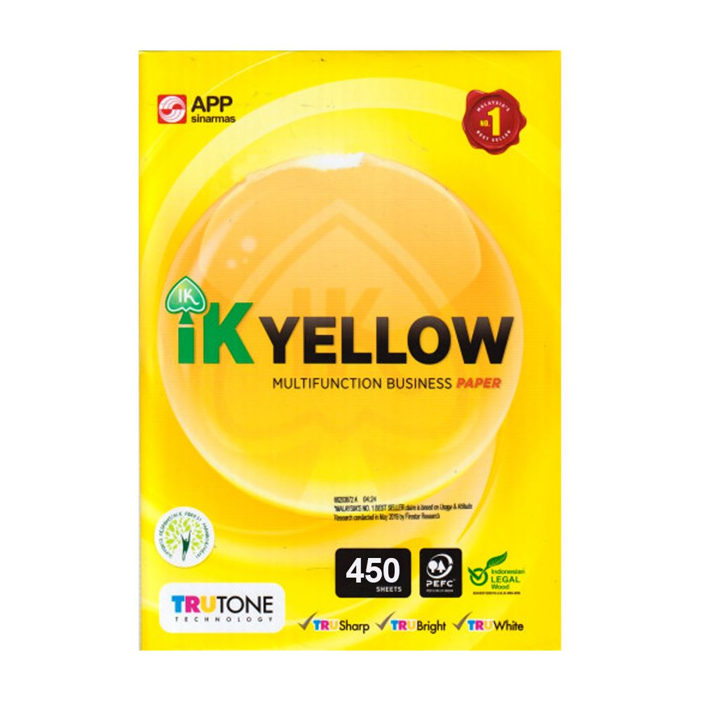 IK Yellow A3 Paper (70gsm) - 450 sheets