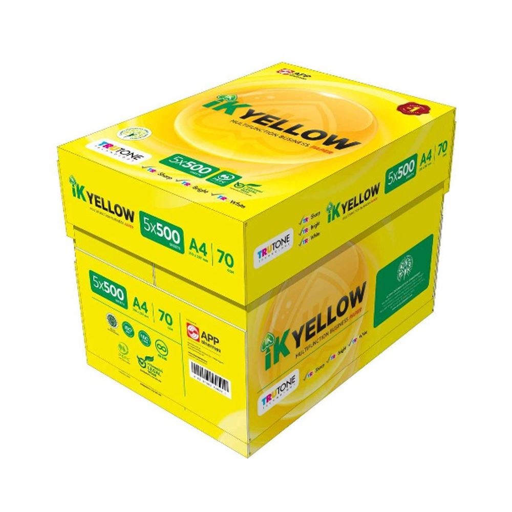 IK Yellow A4 Paper (70gsm) - 5x500 Sheets