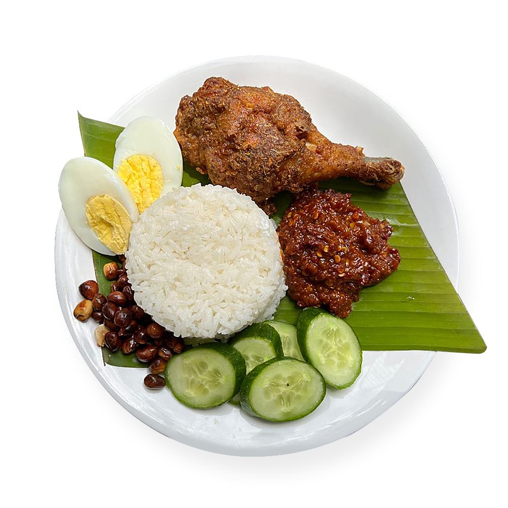 Nasi Lemak Chicken Rendang