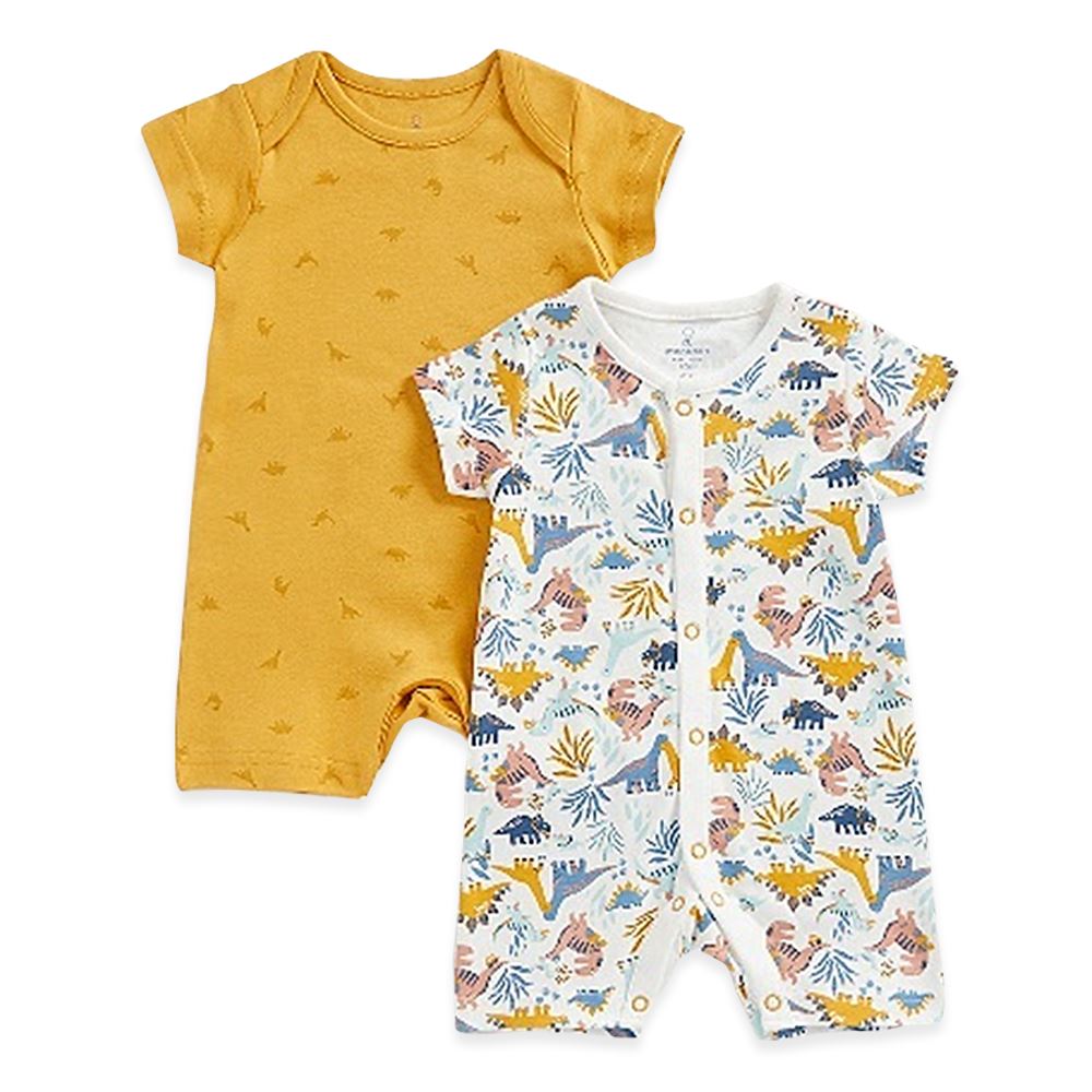 Mothercare Dino Rompers - 2 Pack  