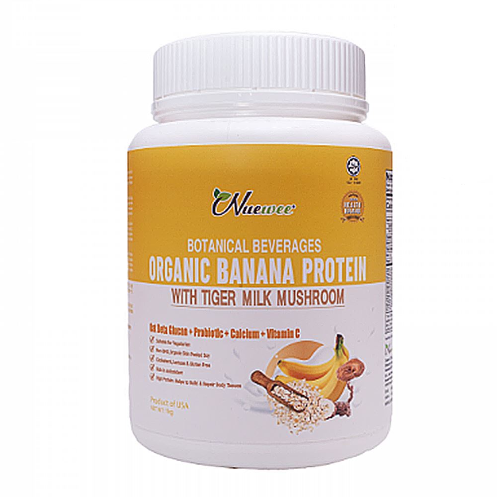 Nuewee Organic Banana Protein with Tiger Milk Mushroom – 1kg