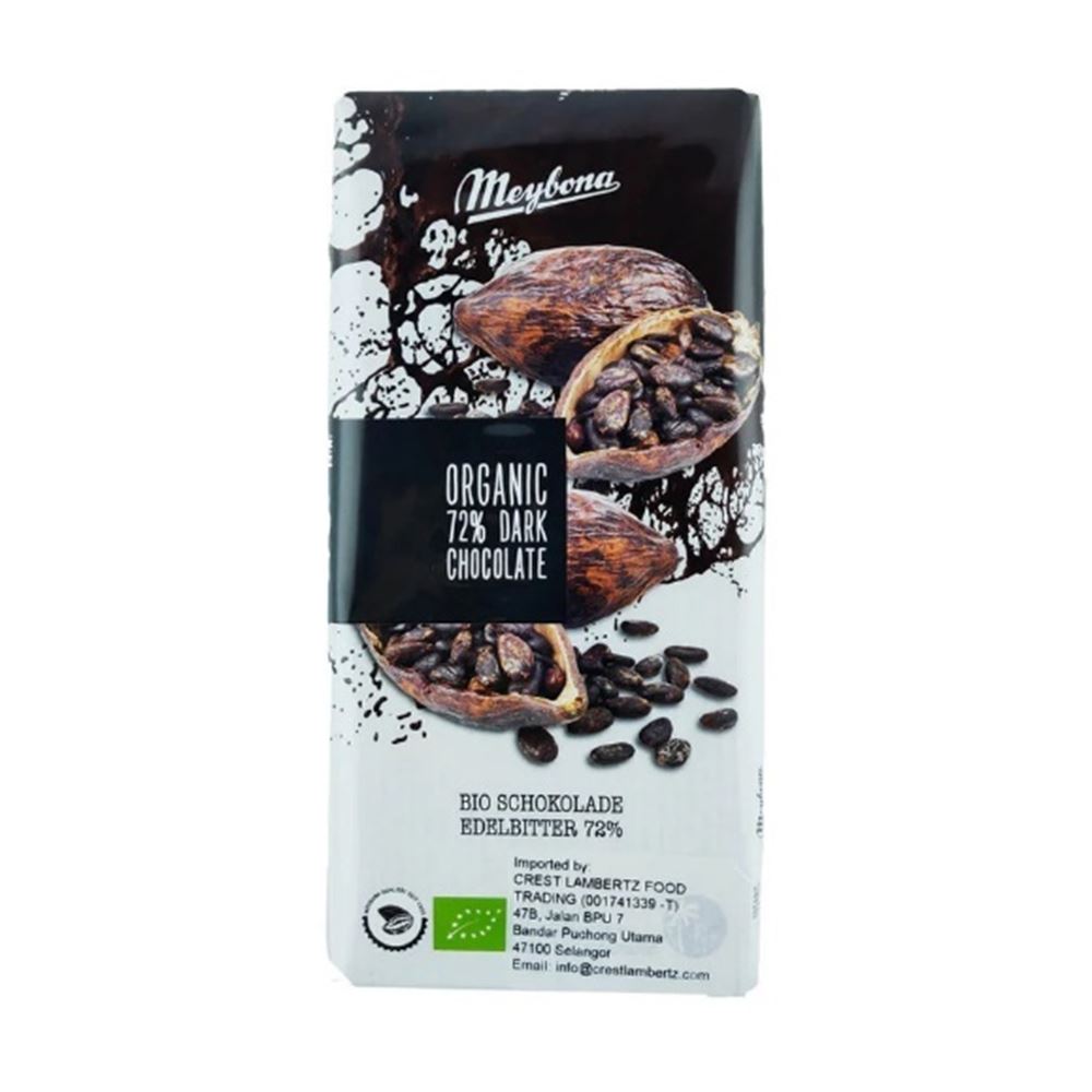 Meybona Organic 72% Dark Chocolate – 100g