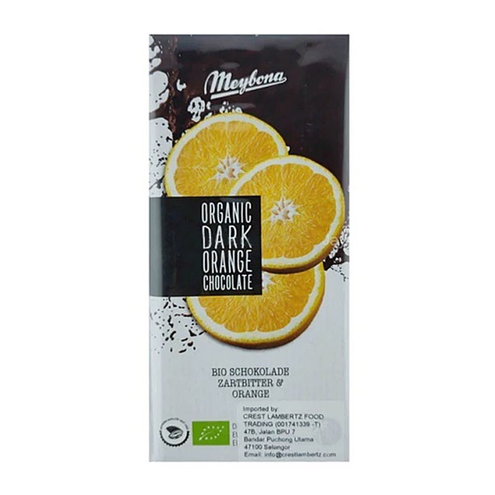 Meybona Organic Dark Orange Chocolate – 100g