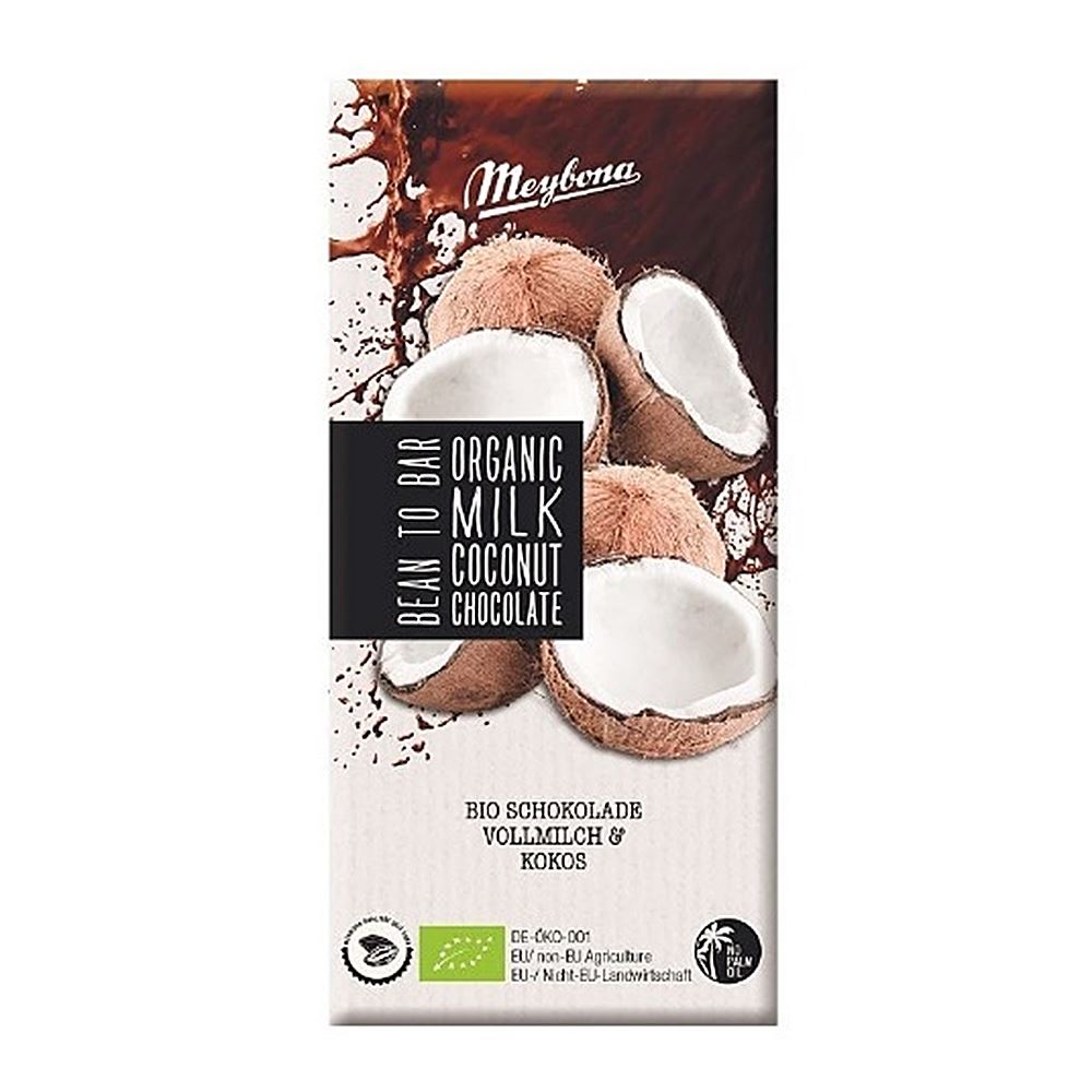 Meybona Organic Milk Chocolate Coconut Chocolate – 100g